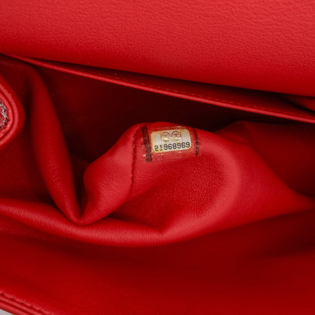Jumbo Classic Patent Double Flap Red - Gaby Paris