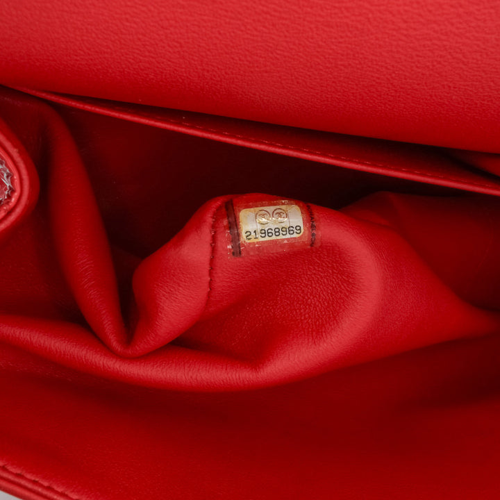 Jumbo Classic Patent Double Flap Red - Gaby Paris