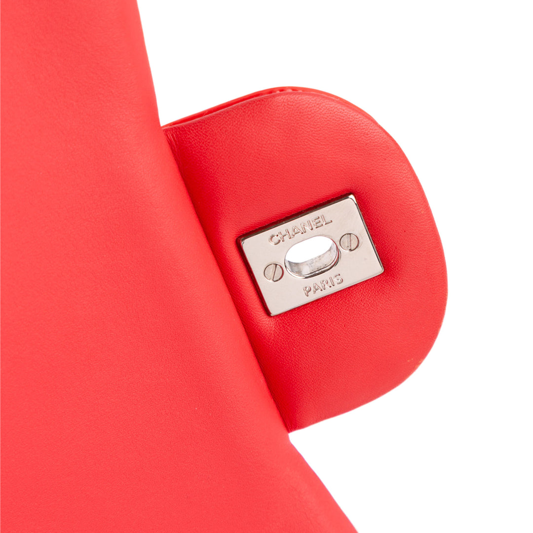 Jumbo Classic Patent Double Flap Red - Gaby Paris