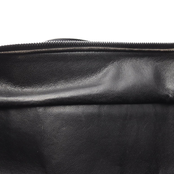 Chanel Large Quilted Caviar and Cuir verni Logo Bowler Bag Noir