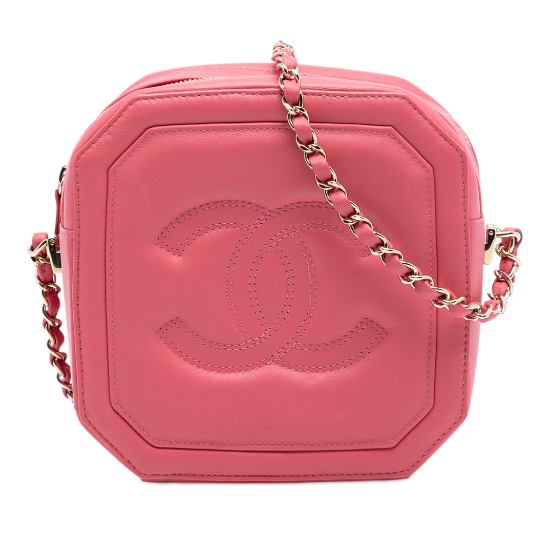 Chanel CC Clock Camera Étui Cuir de veau