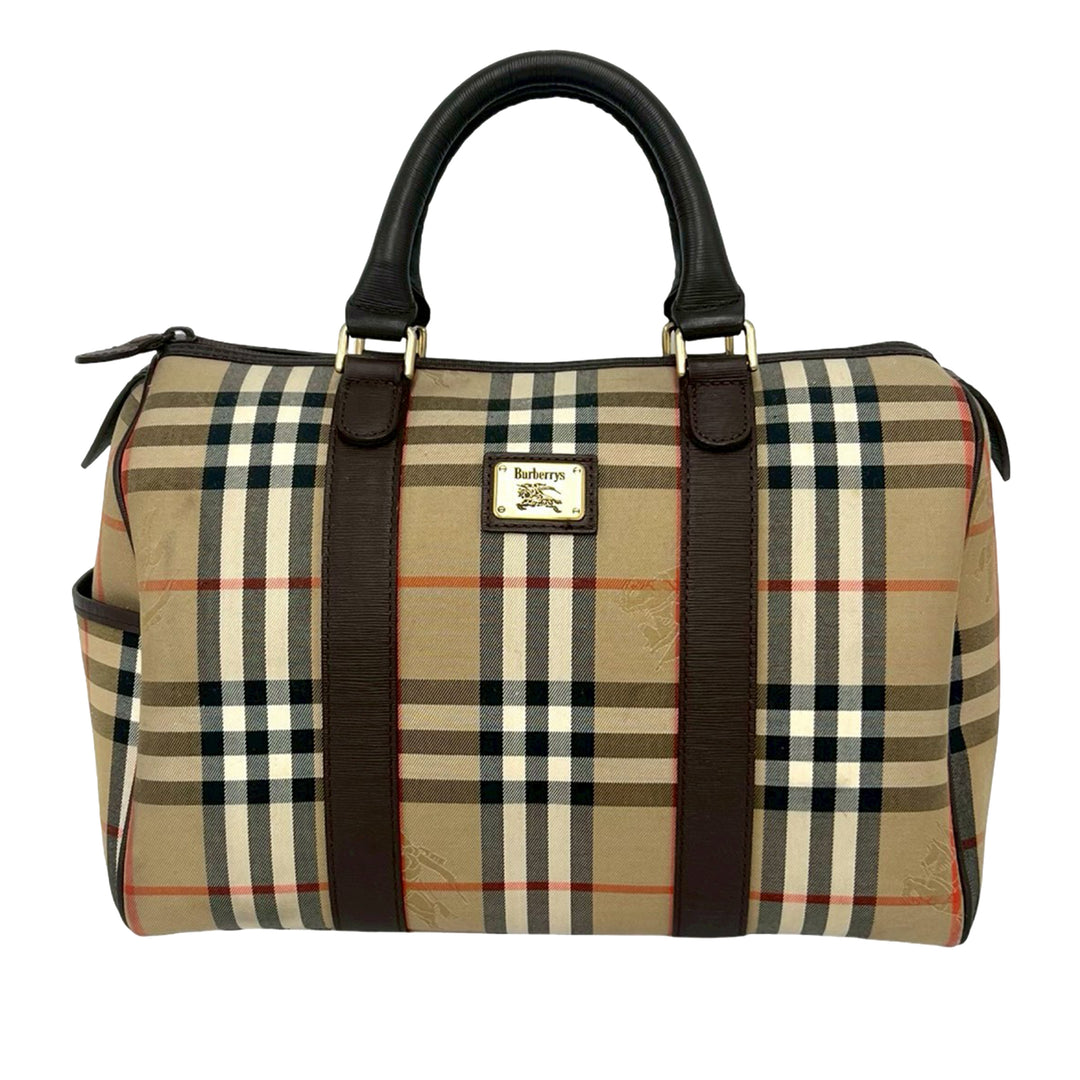 Burberry Haymarket Check Boston Sac Toile