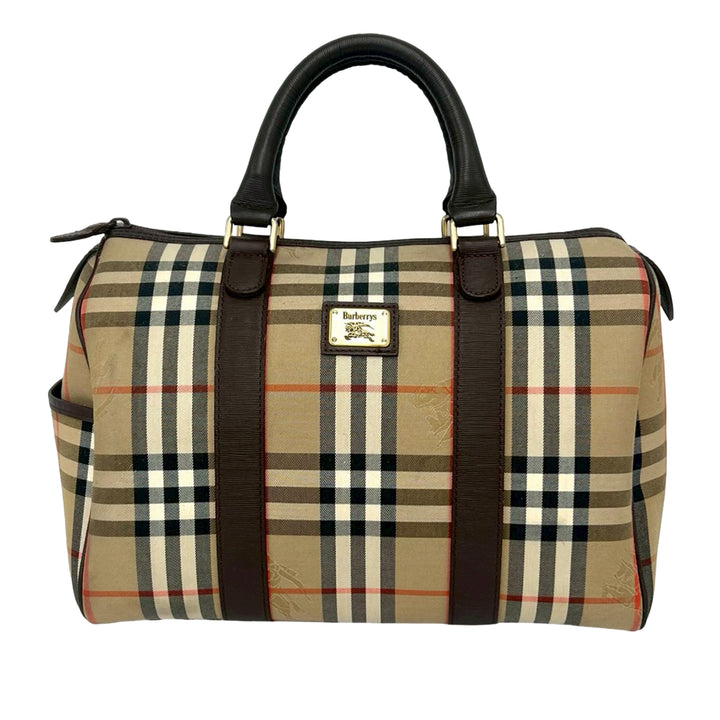 Burberry Haymarket Check Boston Sac Toile