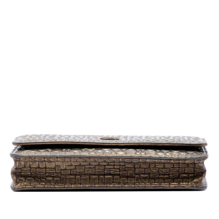 Chanel CC embossé Métallisé Wallet on Chain Cuir d'agneau Doré – vue 3 – GABY PARIS