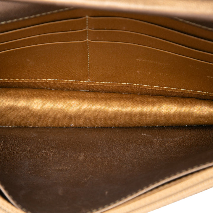 Chanel CC embossé Métallisé Wallet on Chain Cuir d'agneau Doré – vue 4 – GABY PARIS