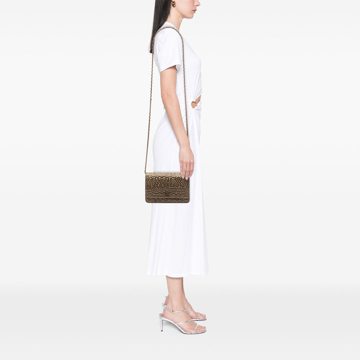Chanel CC embossé Métallisé Wallet on Chain Cuir d'agneau Doré – vue 6 – GABY PARIS
