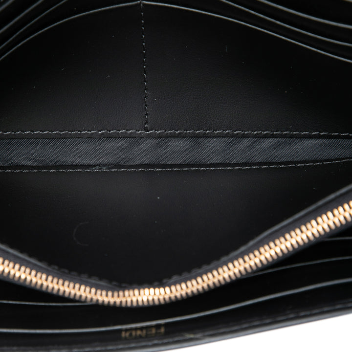 Fendi Roma Continental Wallet on Chain Noir