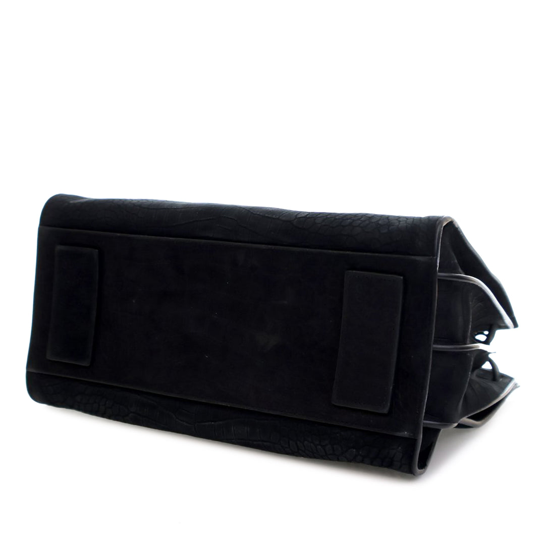 Saint Laurent Small Croc embossé Daim Sac De Jour Sac
