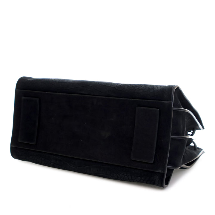 Saint Laurent Small Croc embossé Daim Sac De Jour Sac