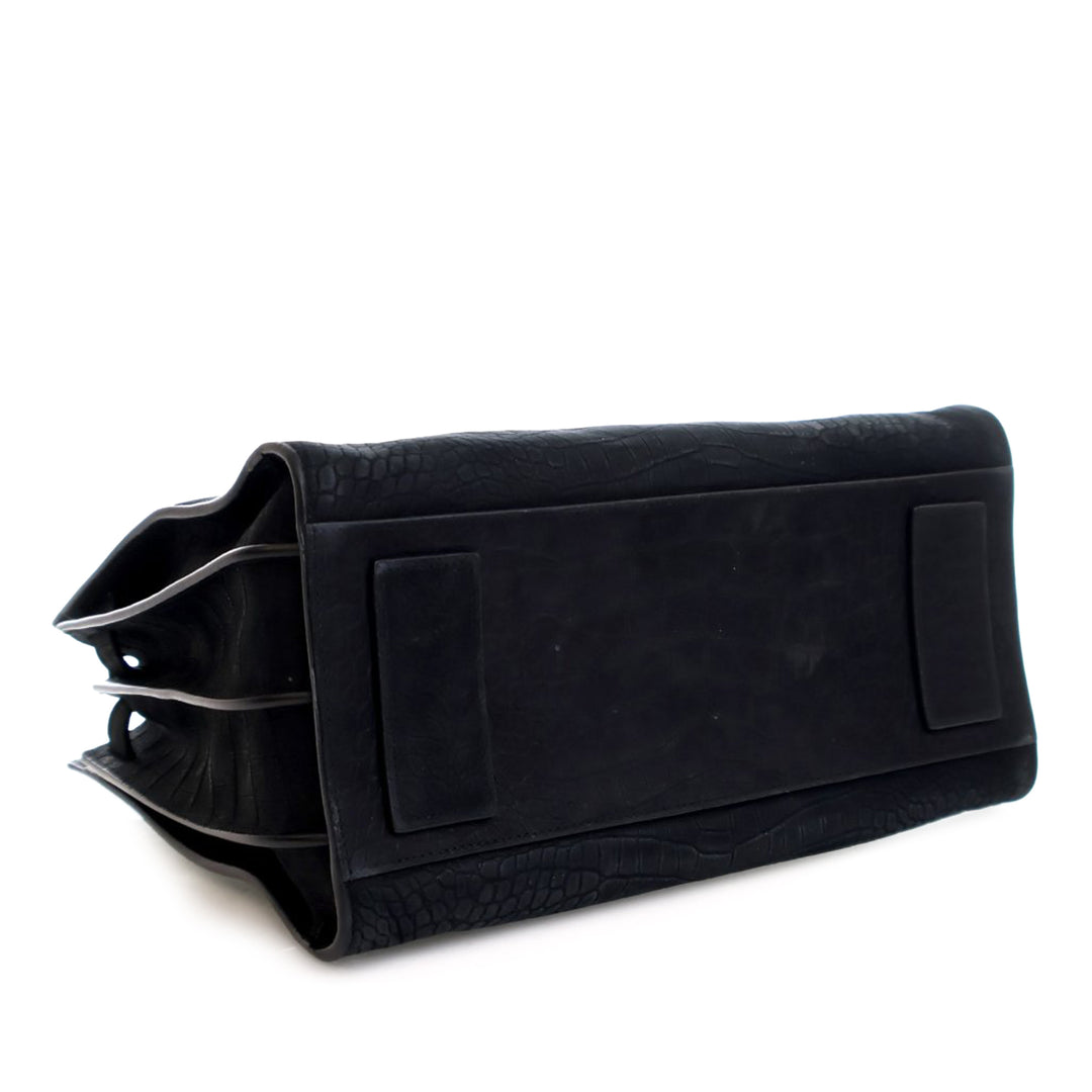Saint Laurent Small Croc embossé Daim Sac De Jour Sac