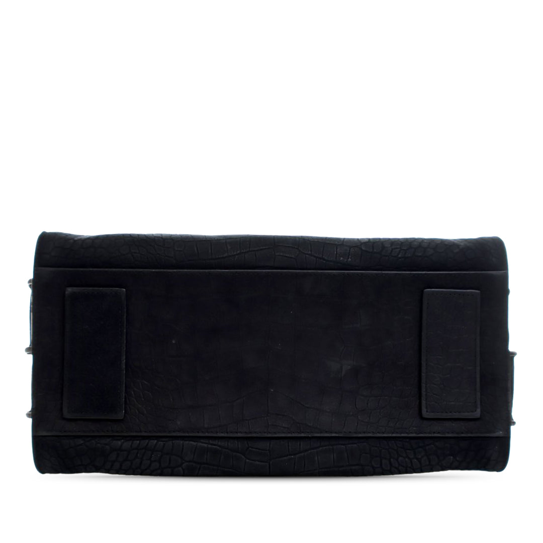 Saint Laurent Small Croc embossé Daim Sac De Jour Sac