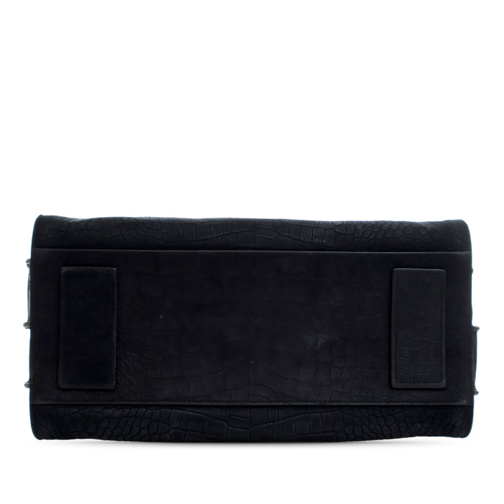 Saint Laurent Small Croc embossé Daim Sac De Jour Sac