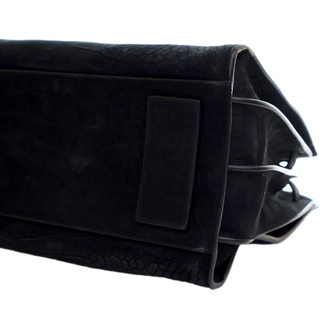 Saint Laurent Small Croc embossé Daim Sac De Jour Sac