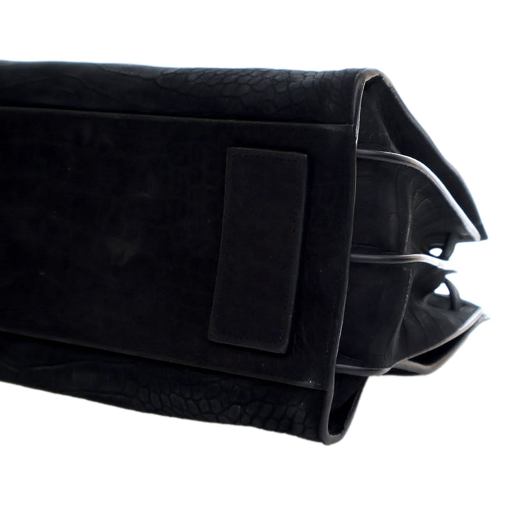 Saint Laurent Small Croc embossé Daim Sac De Jour Sac