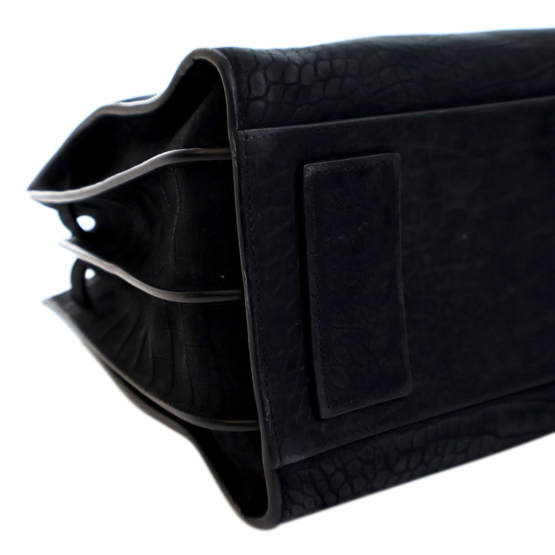 Saint Laurent Small Croc embossé Daim Sac De Jour Sac