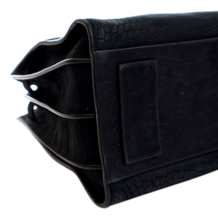 Saint Laurent Small Croc embossé Daim Sac De Jour Sac