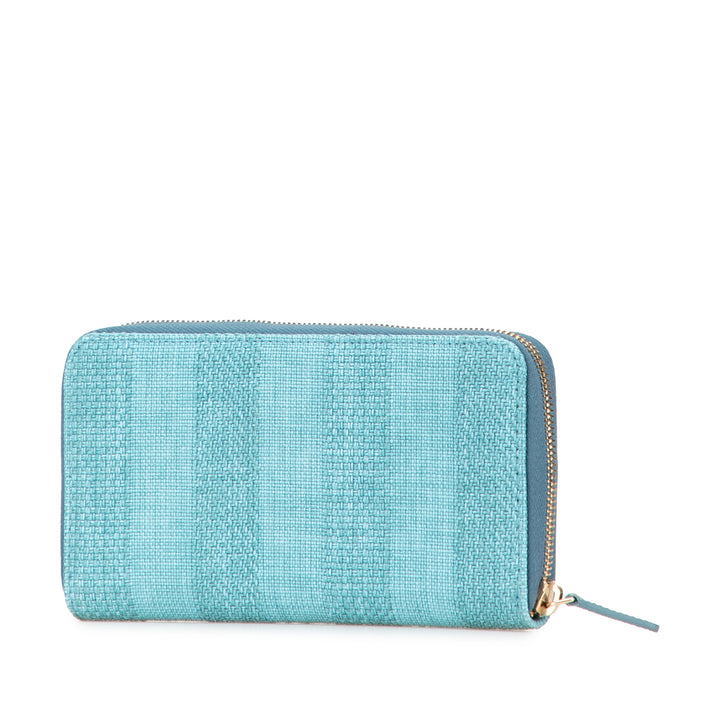 Tweed Deauville Continental Wallet Blue - Gaby Paris