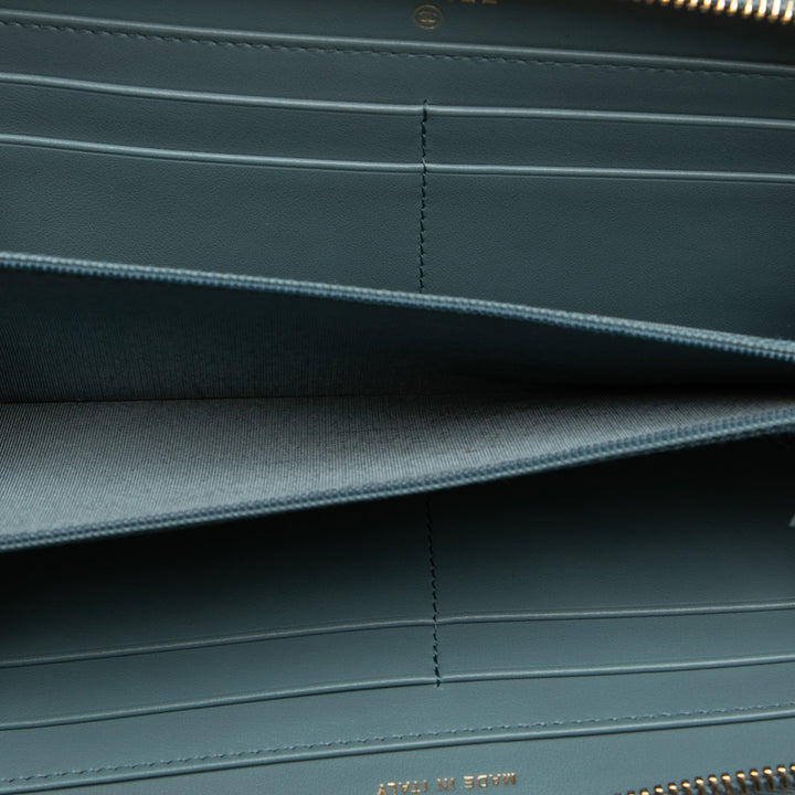 Tweed Deauville Continental Wallet Blue - Gaby Paris