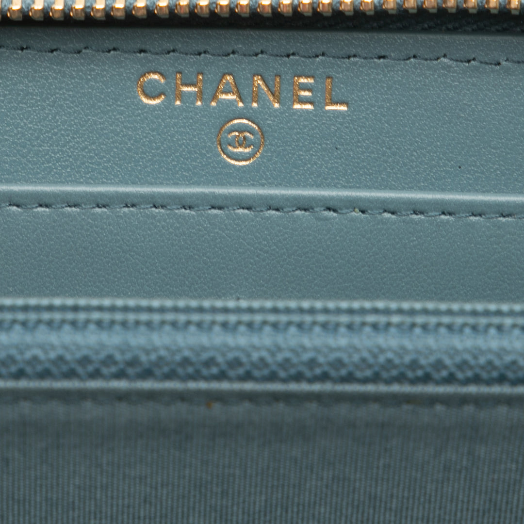 Tweed Deauville Continental Wallet Blue - Gaby Paris