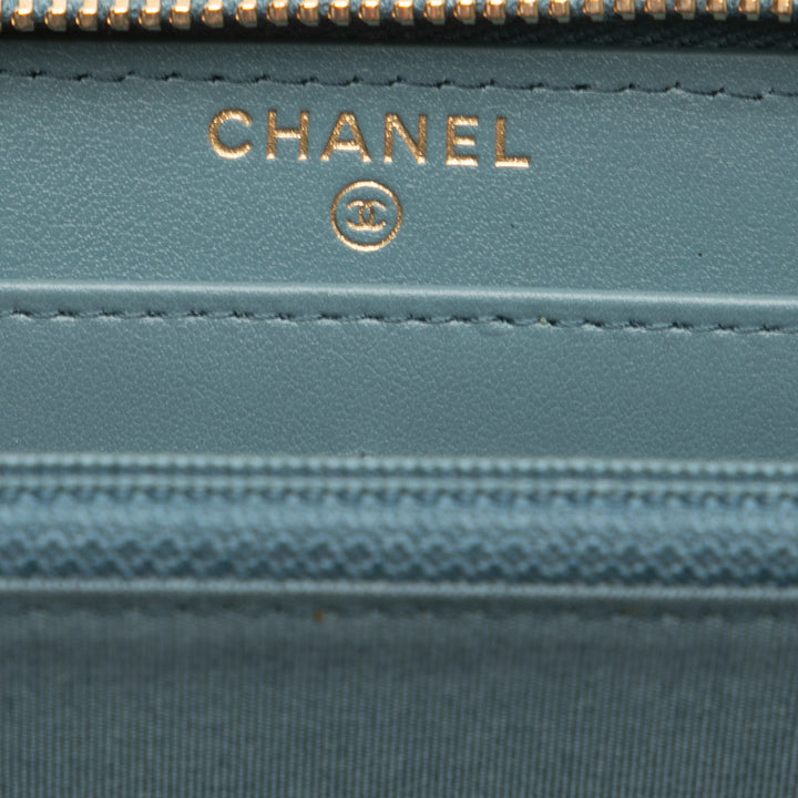 Tweed Deauville Continental Wallet Blue - Gaby Paris