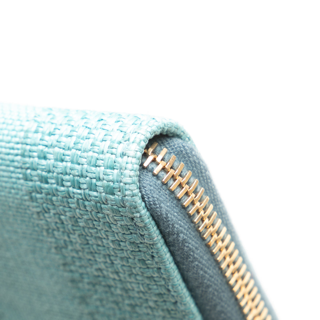 Tweed Deauville Continental Wallet Blue - Gaby Paris