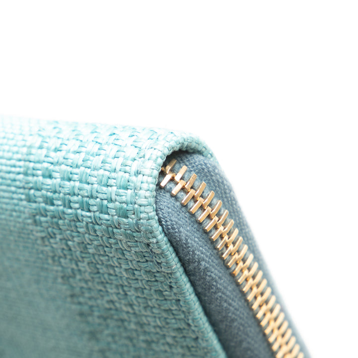 Tweed Deauville Continental Wallet Blue - Gaby Paris