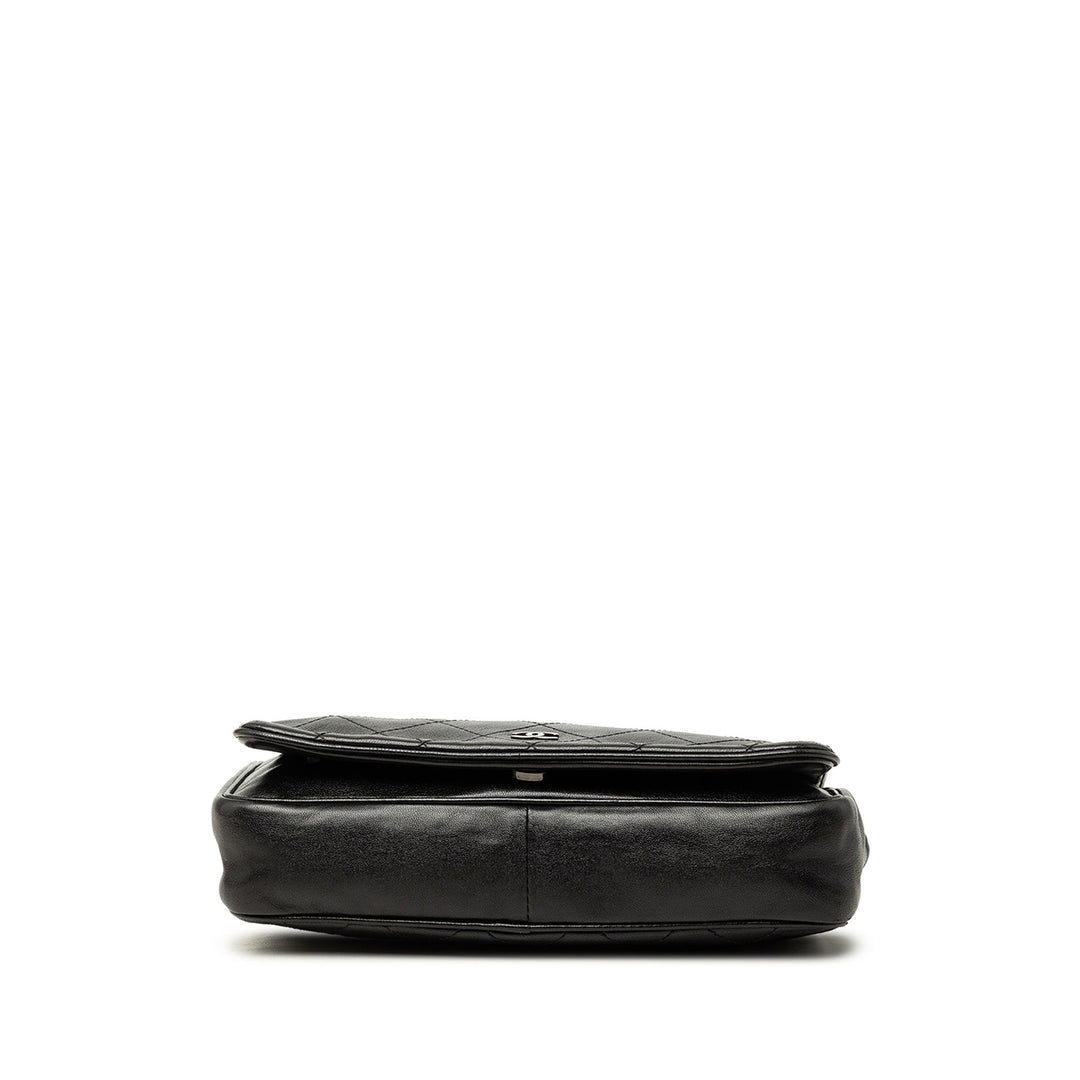 Chanel CC Matelassé Cuir d'agneau Rabat intégral Wallet on Chain