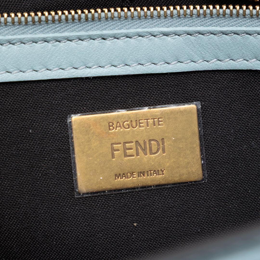 Fendi Zucca embossé Cuir Baguette Sac