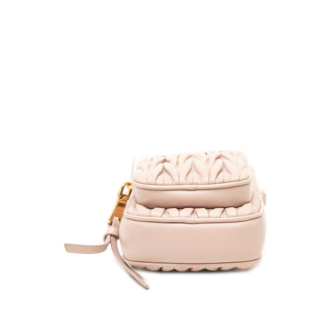 Matelasse Étui téléphone Sac nappa Rose