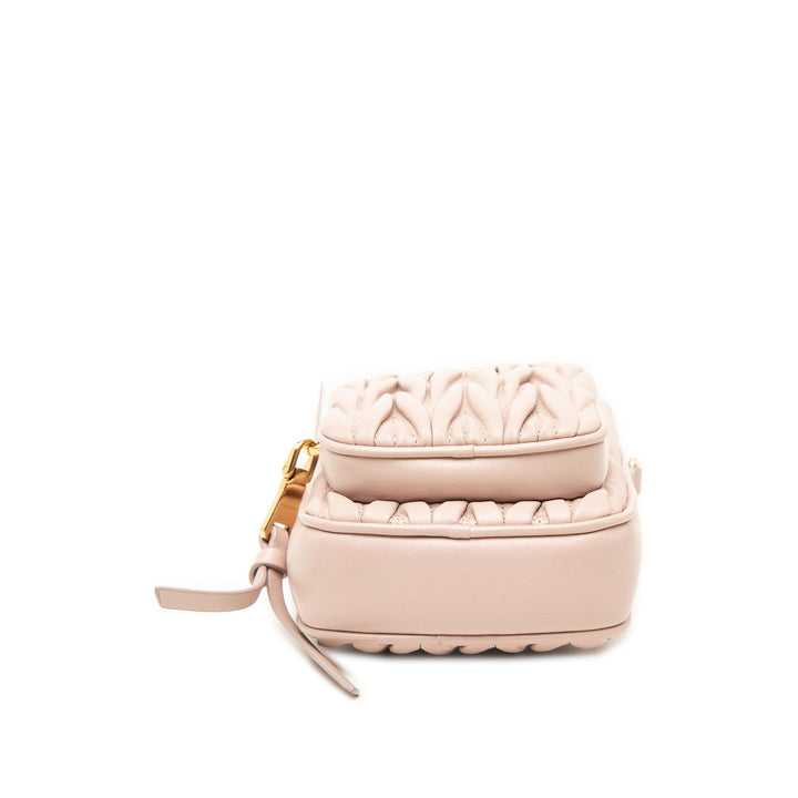 Matelasse Étui téléphone Sac nappa Rose