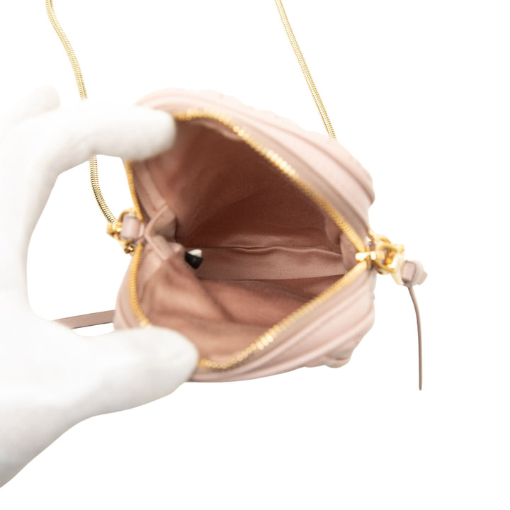 Matelasse Étui téléphone Sac nappa Rose