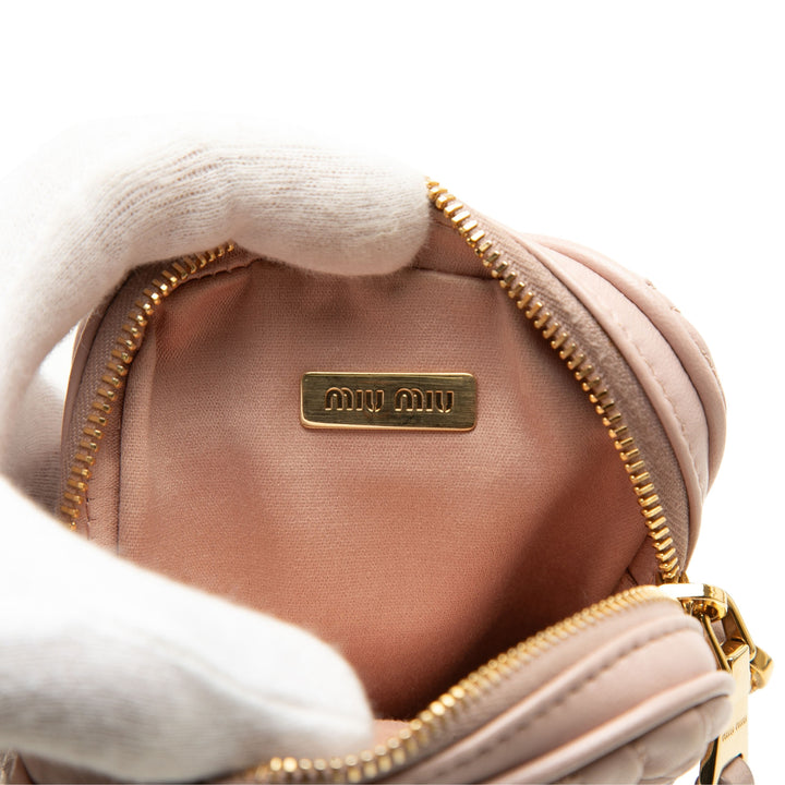 Matelasse Étui téléphone Sac nappa Rose