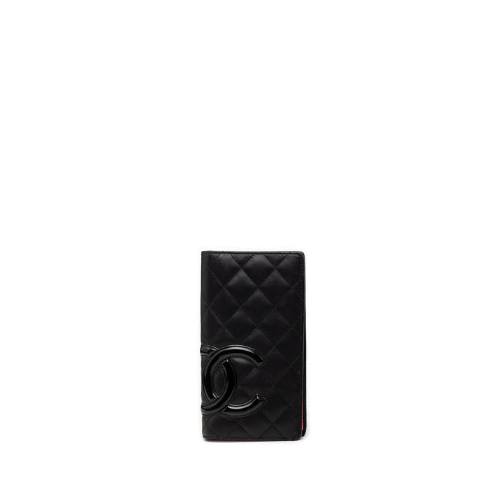 Chanel Matelassé Cuir d’agneau Cambon Ligne Bifold Portefeuille