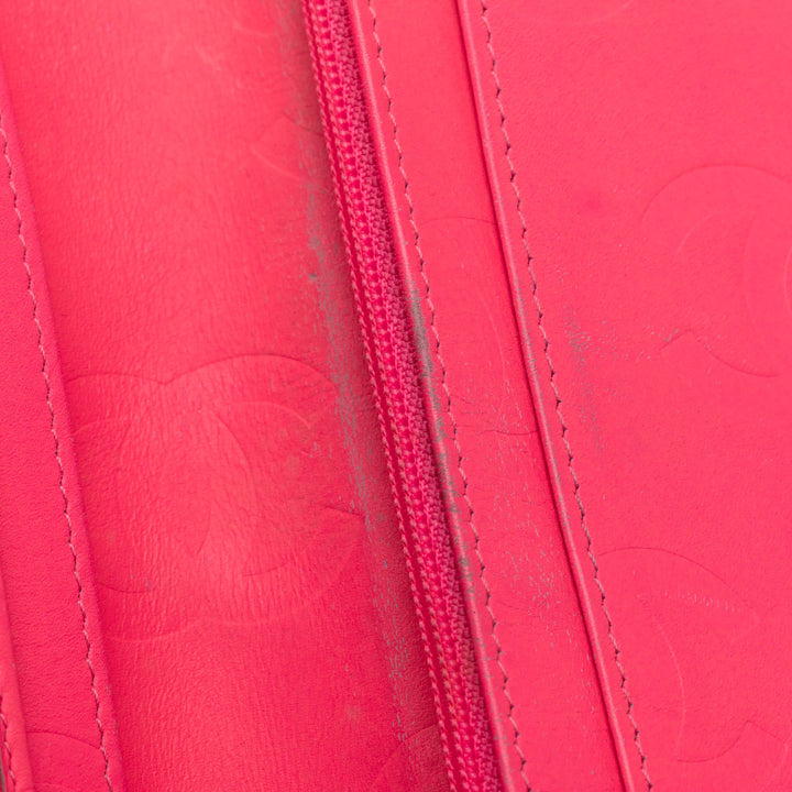 Chanel Matelassé Cuir d’agneau Cambon Ligne Bifold Portefeuille