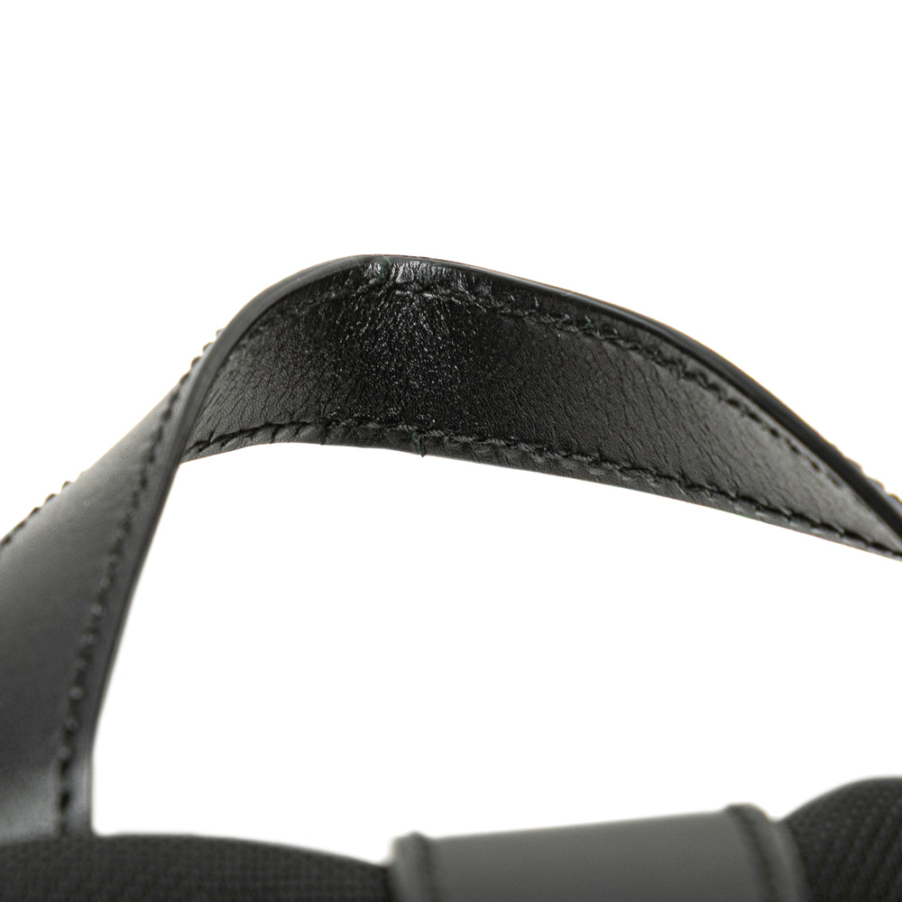 Canvas Techno Web Fold Over Backpack Black - Gaby Paris