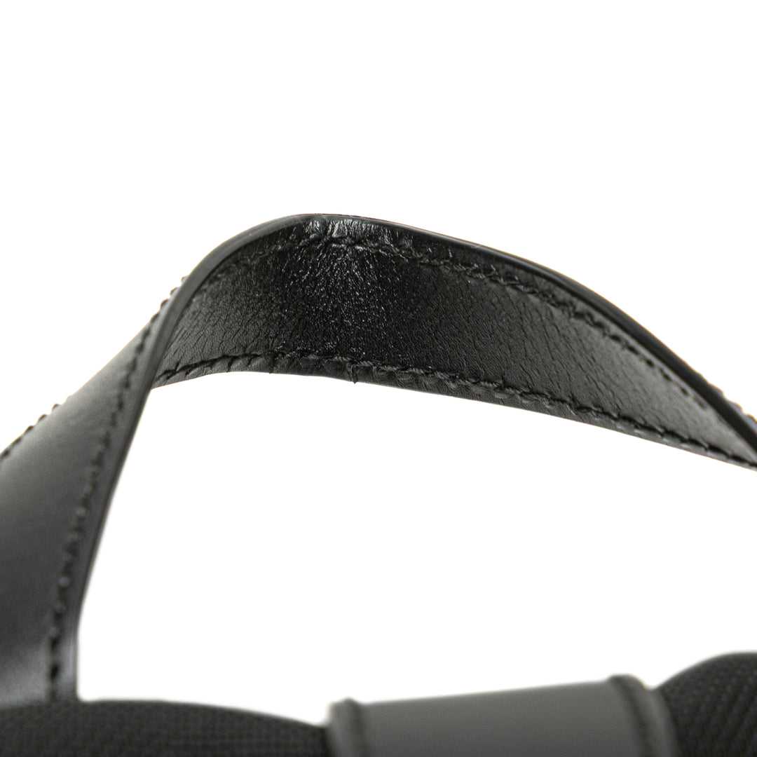 Canvas Techno Web Fold Over Backpack Black - Gaby Paris