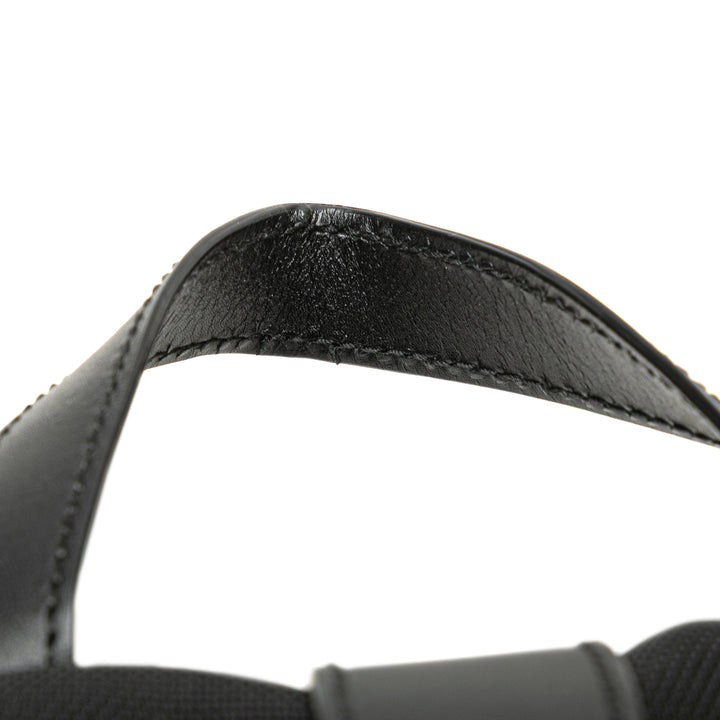 Canvas Techno Web Fold Over Backpack Black - Gaby Paris