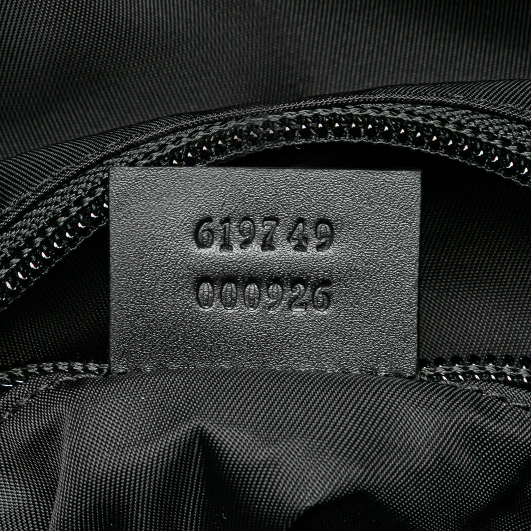 Canvas Techno Web Fold Over Backpack Black - Gaby Paris