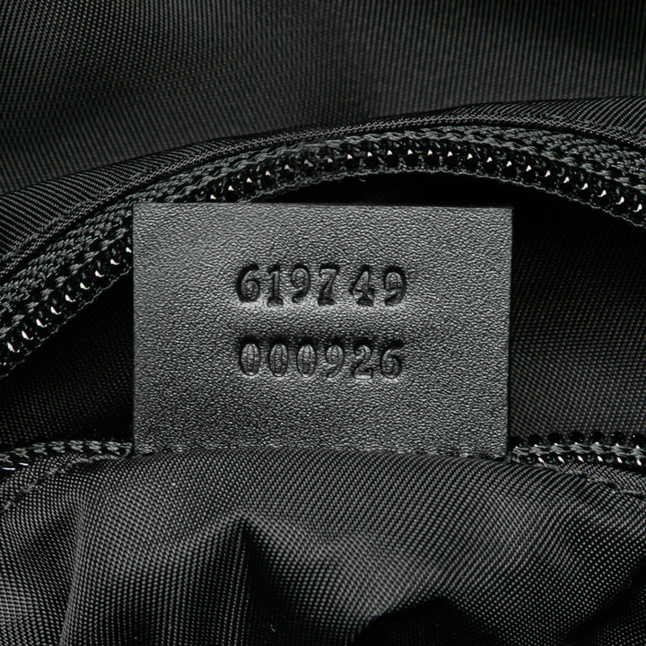 Canvas Techno Web Fold Over Backpack Black - Gaby Paris
