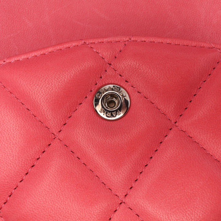 Jumbo Classic Lambskin Double Flap Pink - Gaby Paris