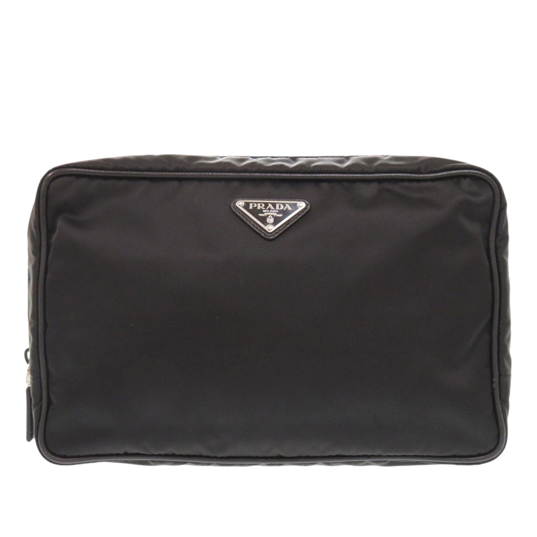 Prada Saffiano à finitions Tessuto Pochette