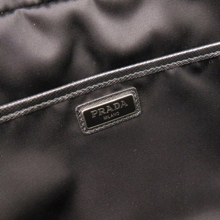 Prada Saffiano à finitions Tessuto Pochette