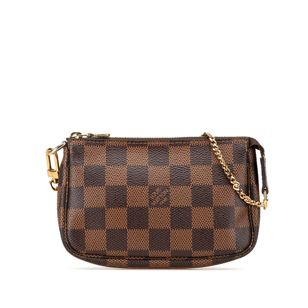 Damier Ebene Mini Pochette Accessoires Brown - Gaby Paris