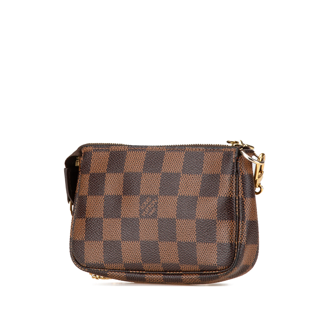 Damier Ebene Mini Pochette Accessoires Brown - Gaby Paris