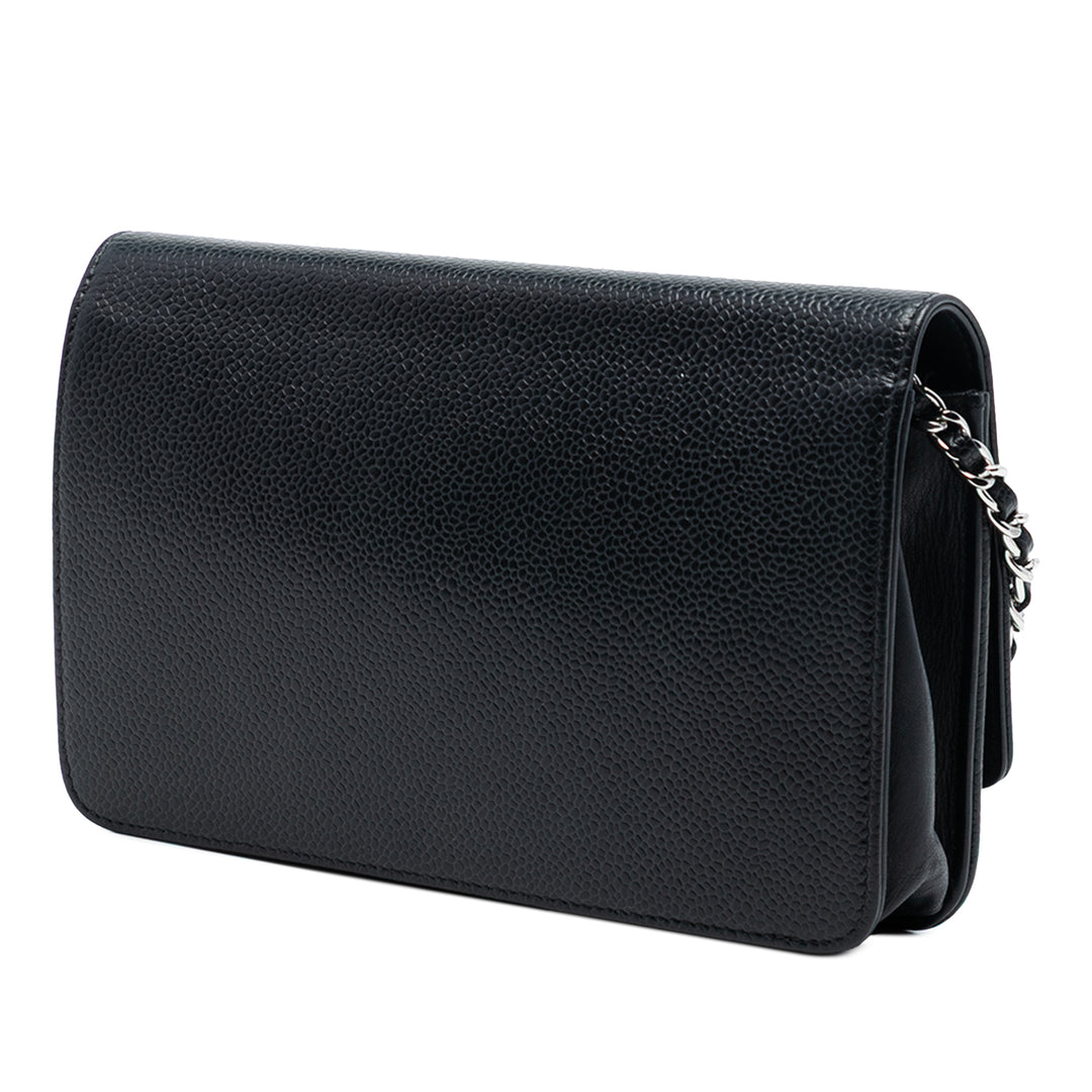 Chanel CC Caviar Wallet on Chain