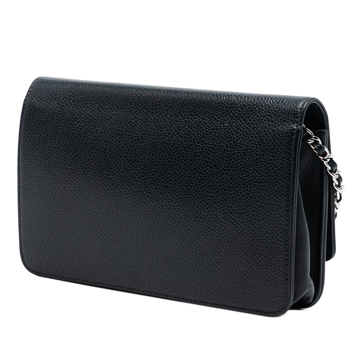 Chanel CC Caviar Wallet on Chain
