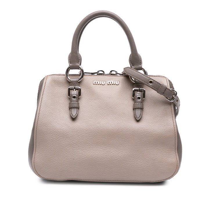 Leather Satchel Brown - Gaby Paris