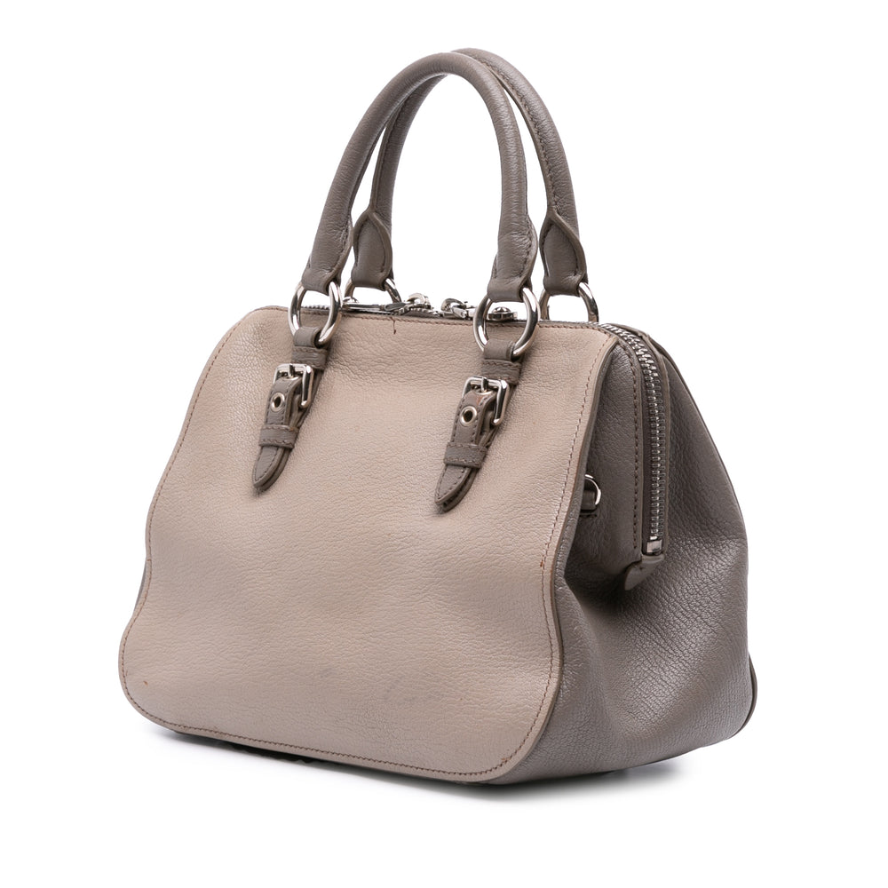 Leather Satchel Brown - Gaby Paris