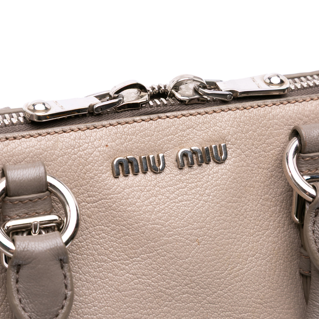Leather Satchel Brown - Gaby Paris
