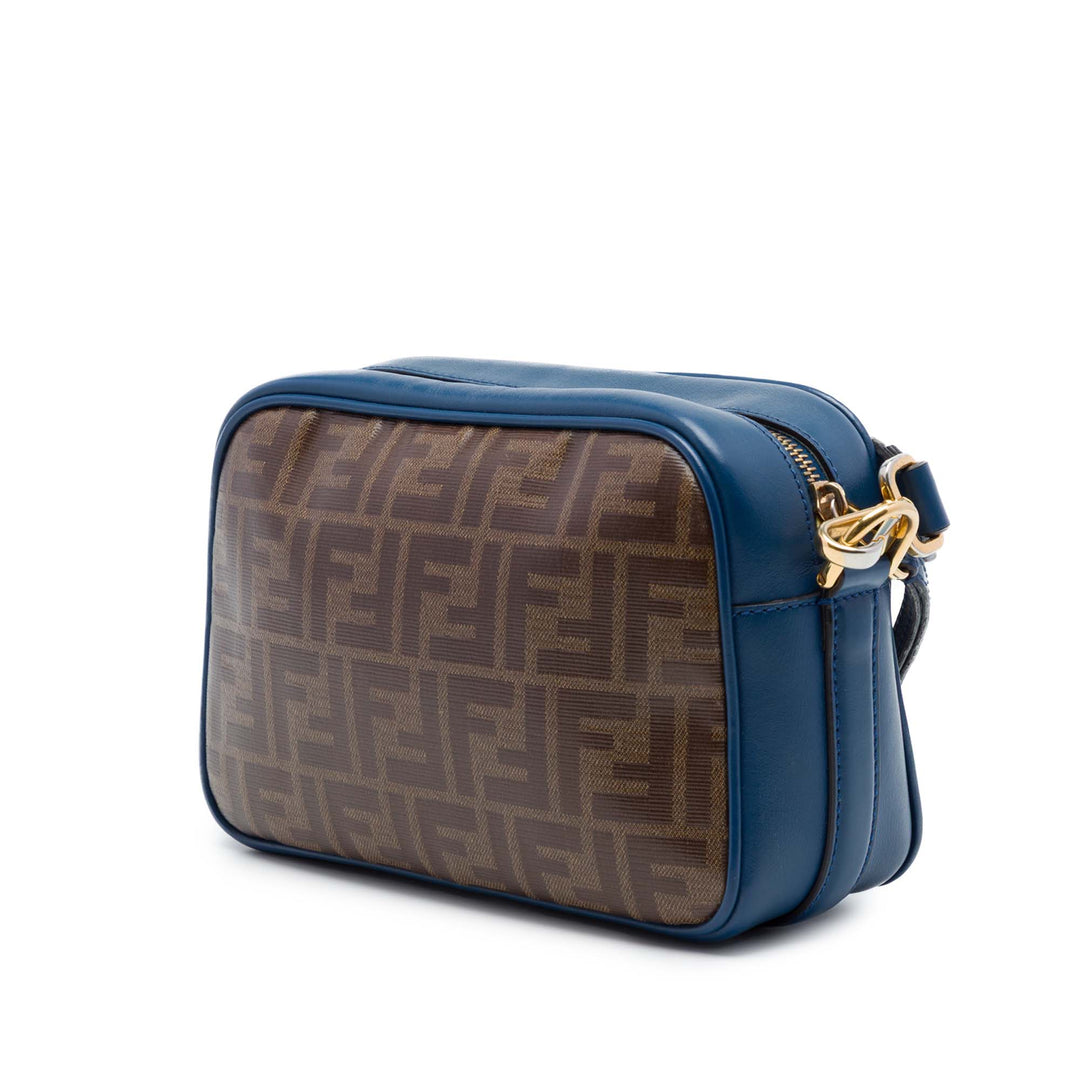 Zucca FF Logo Sac caméra Toile enduite Bleu
